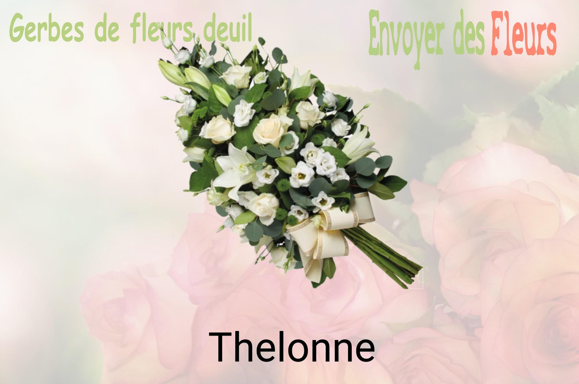 Gerbe de fleurs de deuil livrée à Thelonne